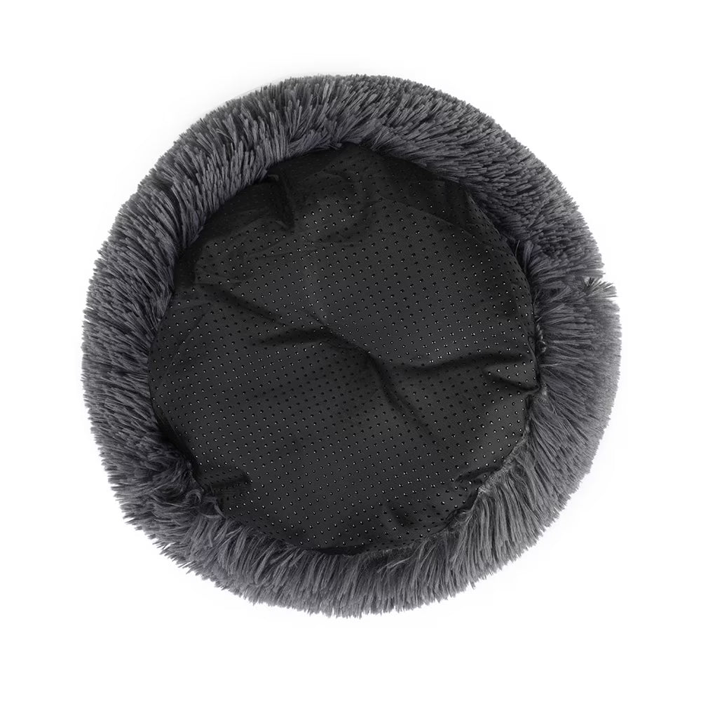 Round Plush Pet Bed for Dogs & Cats,Fluffy Soft Warm Calming Dog Bed Sleeping Kennel Nest,20 X 20 X 8"